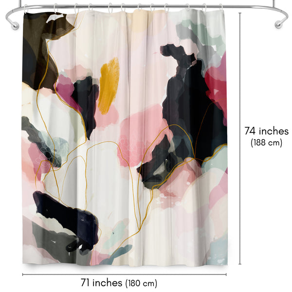 Americanflat 71x74 Abstract Shower Curtain With 12 Metal Grommets | Modern Bold Des – Americanflat