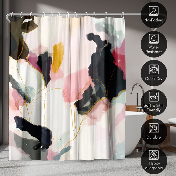 Americanflat 71x74 Abstract Shower Curtain With 12 Metal Grommets | Modern Bold Des – Americanflat