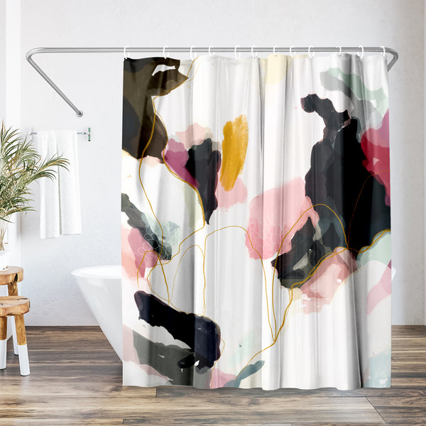 americanflat 71x74 Abstract Shower Curtain with 12 Metal Grommets | Modern Bold Des – Americanflat americanflat 71x74 Abstract Shower Curtain with 12 Metal Grommets | Modern Bold Des – Americanflat