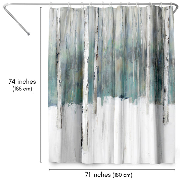 Americanflat 71x74 Abstract Shower Curtain With 12 Metal Grommets | Winters Trail – Americanflat