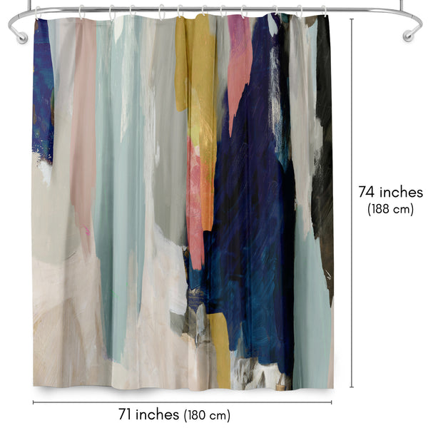 Americanflat 71x74 Abstract Shower Curtain With 12 Metal Grommets | Somber – Americanflat