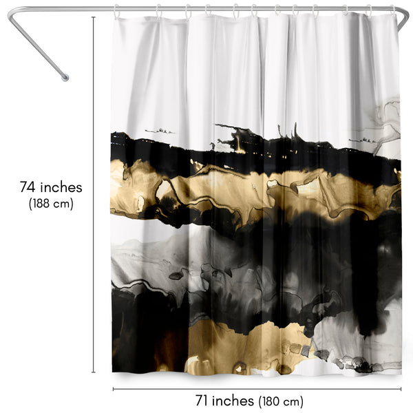Americanflat 71x74 Abstract Shower Curtain With 12 Metal Grommets | Bold Design – Americanflat