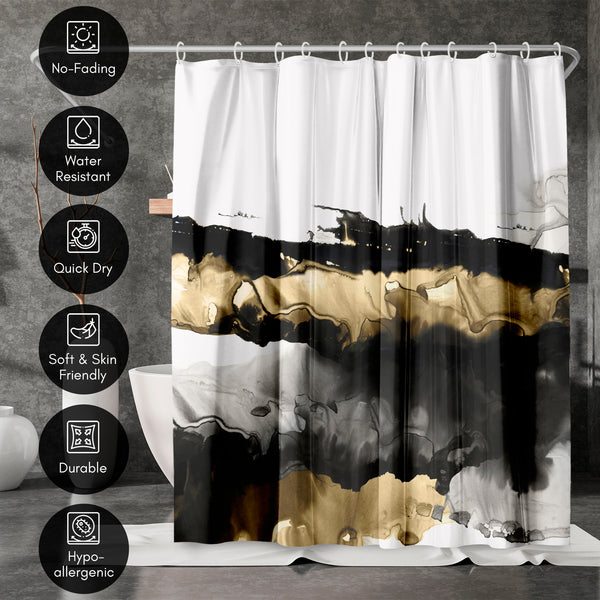 Americanflat 71x74 Abstract Shower Curtain With 12 Metal Grommets | Bold Design – Americanflat