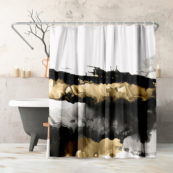 americanflat 71x74 Abstract Shower Curtain with 12 Metal Grommets | Bold Design – Americanflat