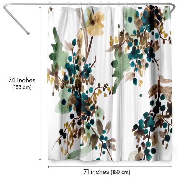 Americanflat 71x74 Abstract Shower Curtain With 12 Metal Grommets | Watercolor Blue – Americanflat