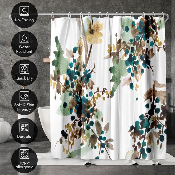 Americanflat 71x74 Abstract Shower Curtain With 12 Metal Grommets | Watercolor Blue – Americanflat