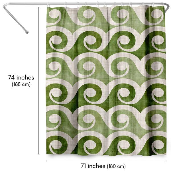 Americanflat 71x74 Abstract Shower Curtain With 12 Metal Grommets | Retro Waves – Americanflat