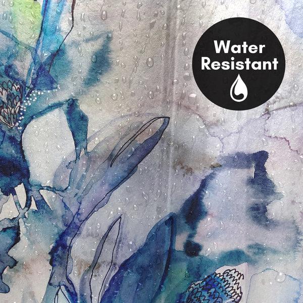 Americanflat 71x74 Abstract Shower Curtain With 12 Metal Grommets | Aqua Floral – Americanflat