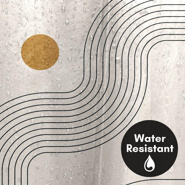 Americanflat 71x74 Abstract Shower Curtain With 12 Metal Grommets | Geometric Lines – Americanflat