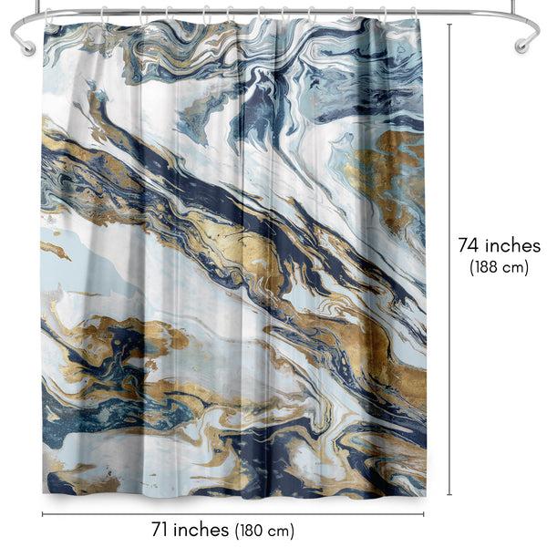 Americanflat 71x74 Abstract Shower Curtain With 12 Metal Grommets | Space Giant – Americanflat