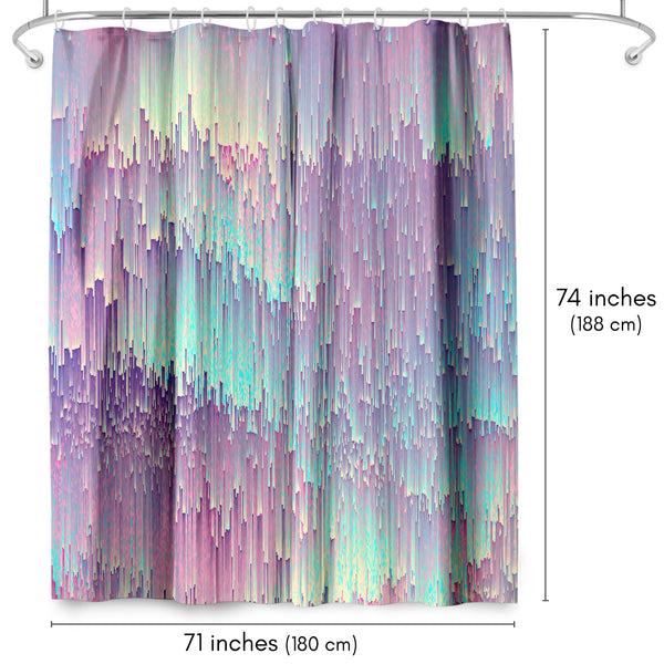 Americanflat 71x74 Abstract Shower Curtain With 12 Metal Grommets | Iridescent Glit – Americanflat