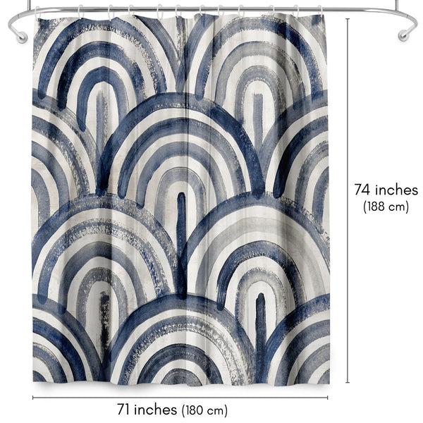 Americanflat 71x74 Abstract Shower Curtain With 12 Metal Grommets | Modern Artistic – Americanflat