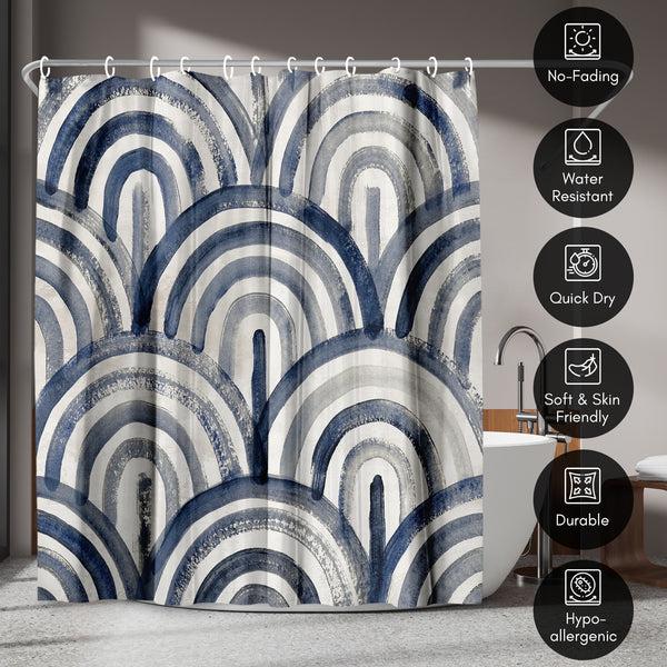 Americanflat 71x74 Abstract Shower Curtain With 12 Metal Grommets | Modern Artistic – Americanflat