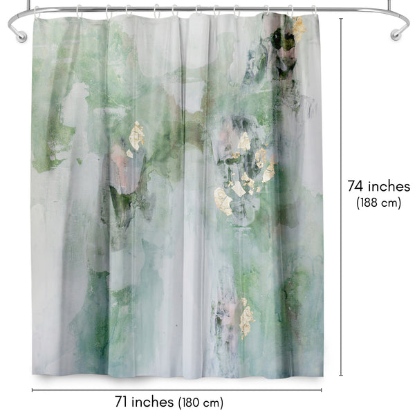 Americanflat 71x74 Abstract Shower Curtain With 12 Metal Grommets | Green Modern De – Americanflat