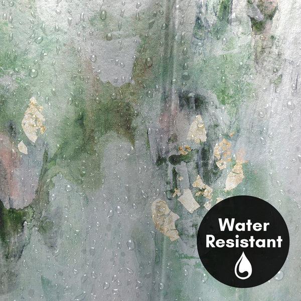 Americanflat 71x74 Abstract Shower Curtain With 12 Metal Grommets | Green Modern De – Americanflat