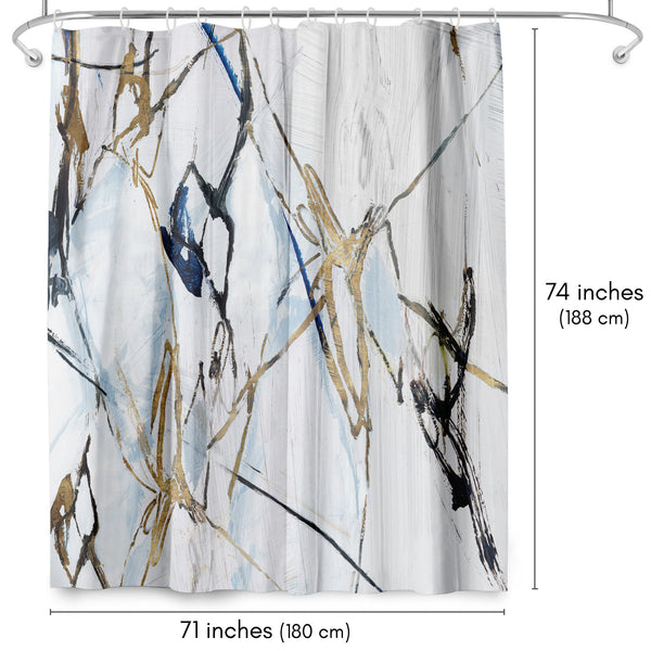 Americanflat 71x74 Abstract Shower Curtain With 12 Metal Grommets | Moonstruck – Americanflat