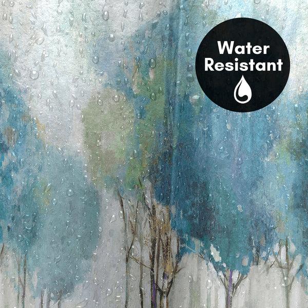 Americanflat 71x74 Abstract Shower Curtain With 12 Metal Grommets | Misty Meadow – Americanflat