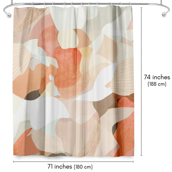 Americanflat 71x74 Abstract Shower Curtain With 12 Metal Grommets | Modern Design – Americanflat