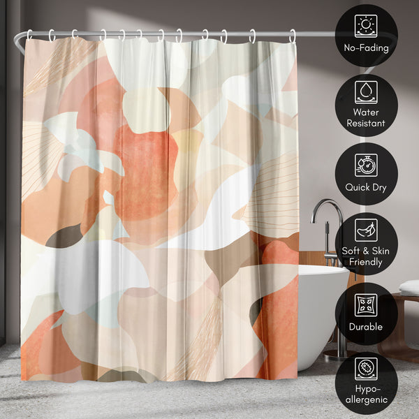 Americanflat 71x74 Abstract Shower Curtain With 12 Metal Grommets | Modern Design – Americanflat