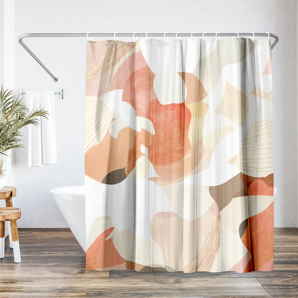 americanflat 71x74 Abstract Shower Curtain with 12 Metal Grommets | Modern Design – Americanflat