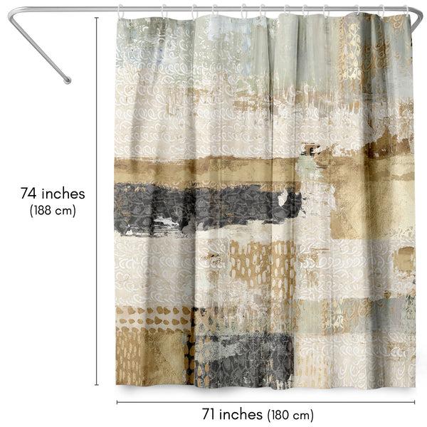 Americanflat 71x74 Abstract Shower Curtain With 12 Metal Grommets | Horizontal Dist – Americanflat
