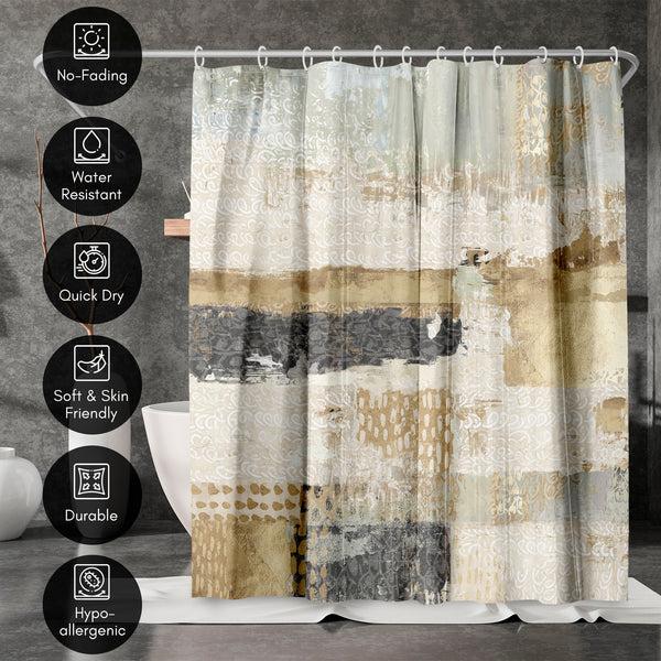 Americanflat 71x74 Abstract Shower Curtain With 12 Metal Grommets | Horizontal Dist – Americanflat