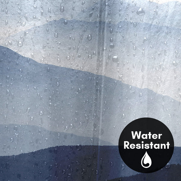 Americanflat 71x74 Blue Mountain Shower Curtain With 12 Metal Grommets – Americanflat
