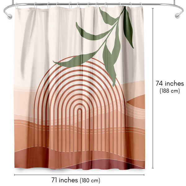 Americanflat 71x74 Boho Shower Curtain With 12 Metal Grommets | Desert-Inspired Des – Americanflat