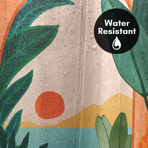 Americanflat 71x74 Boho Shower Curtain With 12 Metal Grommets | Ocean View – Americanflat