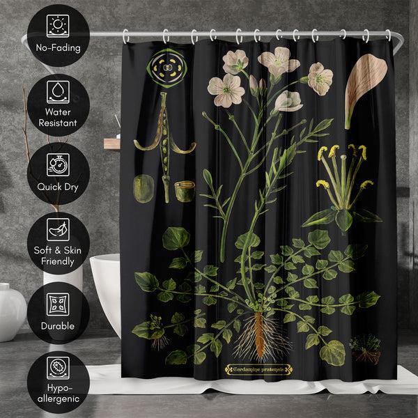 Americanflat 71x74 Botanical Shower Curtain With 12 Metal Grommets | Cuckoo Flower – Americanflat