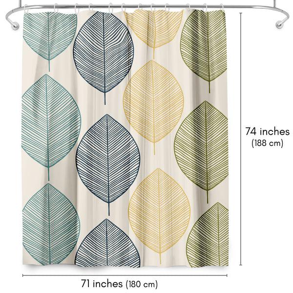 Americanflat 71x74 Botanical Shower Curtain With 12 Metal Grommets | Multicolor – Americanflat
