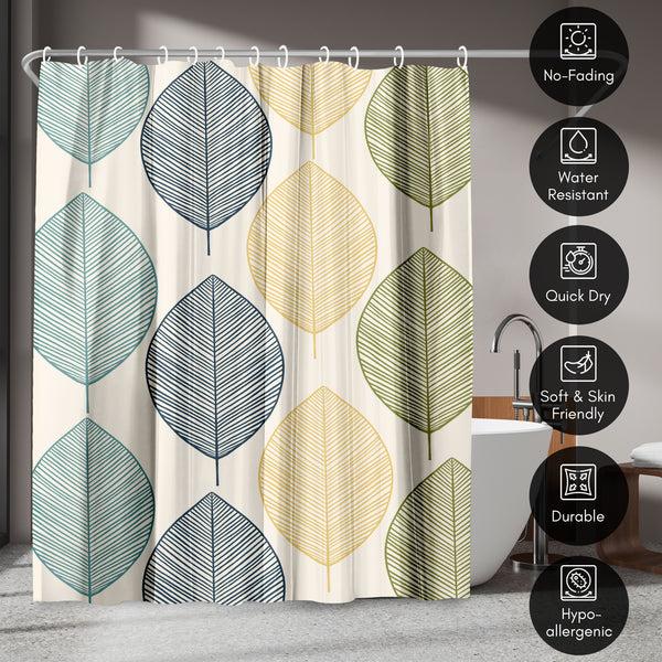 Americanflat 71x74 Botanical Shower Curtain With 12 Metal Grommets | Multicolor – Americanflat