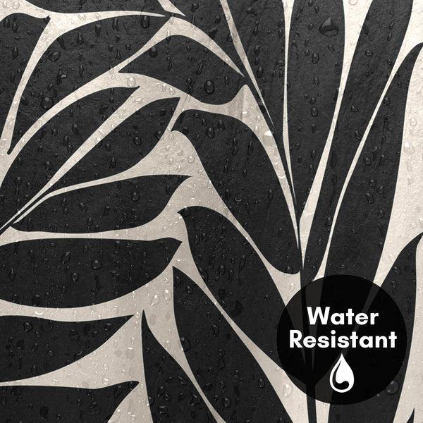 Americanflat 71x74 Botanical Shower Curtain With 12 Metal Grommets | Black Seagrass – Americanflat