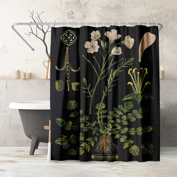 americanflat 71x74 Botanical Shower Curtain with 12 Metal Grommets | Cuckoo Flower – Americanflat