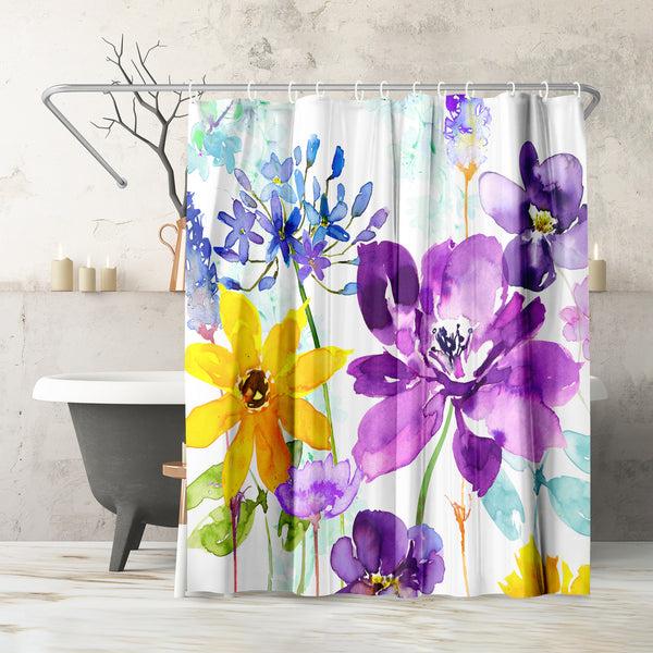 americanflat 71x74 Floral Shower Curtain with 12 Metal Grommets | Vibrant Design – Americanflat americanflat 71x74 Floral Shower Curtain with 12 Metal Grommets | Vibrant Design – Americanflat