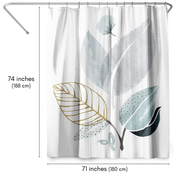 Americanflat 71x74 Floral Shower Curtain With 12 Metal Grommets | Forest Friends – Americanflat