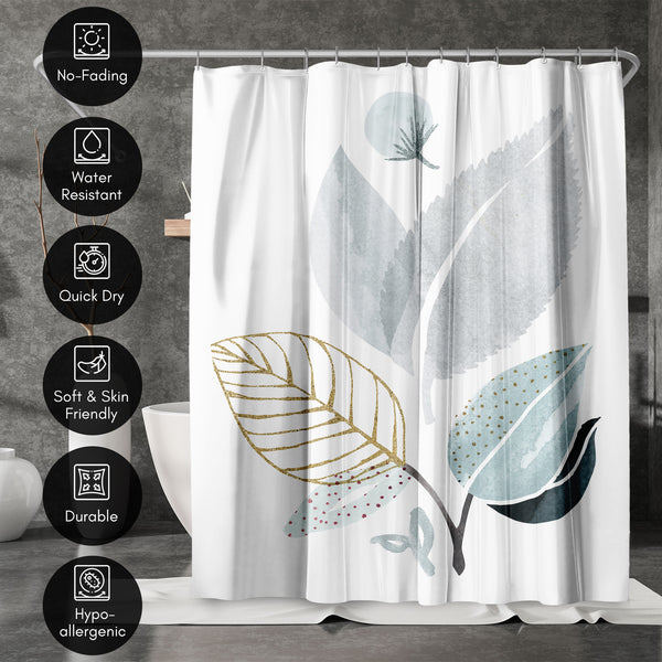 Americanflat 71x74 Floral Shower Curtain With 12 Metal Grommets | Forest Friends – Americanflat