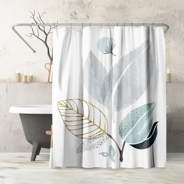 americanflat 71x74 Floral Shower Curtain with 12 Metal Grommets | Forest Friends – Americanflat