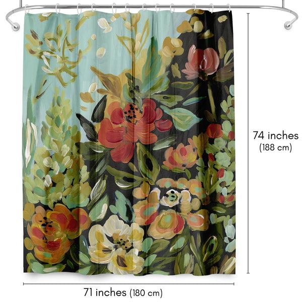 Americanflat 71x74 Floral Shower Curtain With 12 Metal Grommets | Vibrant Flowers – Americanflat