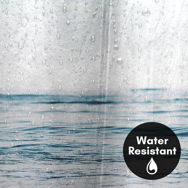 Americanflat 71x74 Shower Curtain With 12 Metal Grommets | Blue Wave And Sand – Americanflat