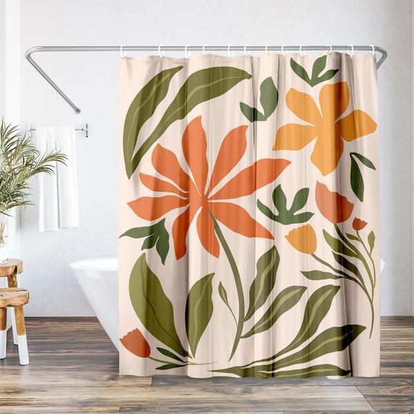 americanflat 71x74 Shower Curtain with 12 Metal Grommets | Bold Floral Design – Americanflat