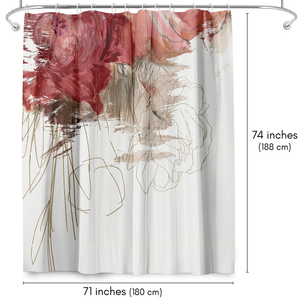 Americanflat 71x74 Shower Curtain With 12 Metal Grommets | Crimson Lust – Americanflat