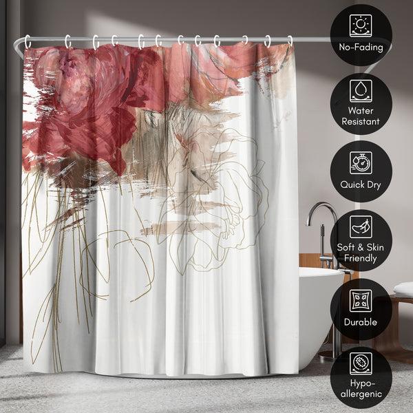 Americanflat 71x74 Shower Curtain With 12 Metal Grommets | Crimson Lust – Americanflat