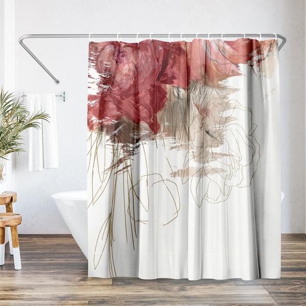 americanflat 71x74 Shower Curtain with 12 Metal Grommets | Crimson Lust – Americanflat