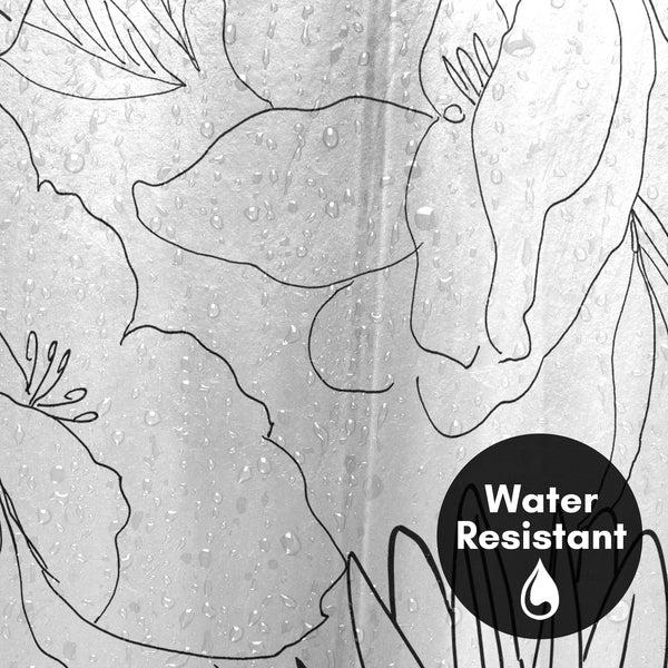 Americanflat 71x74 Shower Curtain With 12 Metal Grommets | Delicate Lines – Americanflat