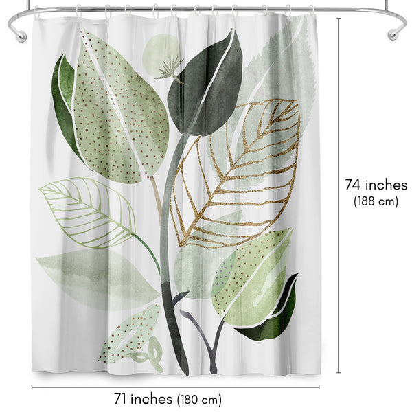 Americanflat 71x74 Shower Curtain With 12 Metal Grommets | Forest Bouquet – Americanflat