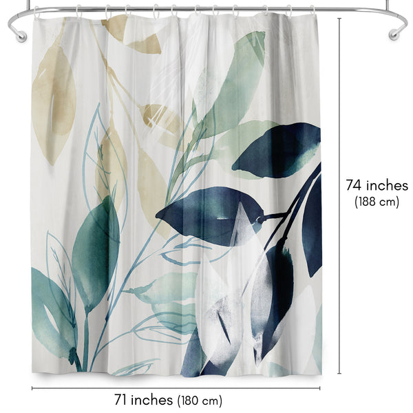 Americanflat 71x74 Shower Curtain With 12 Metal Grommets | Green Sleeves – Americanflat