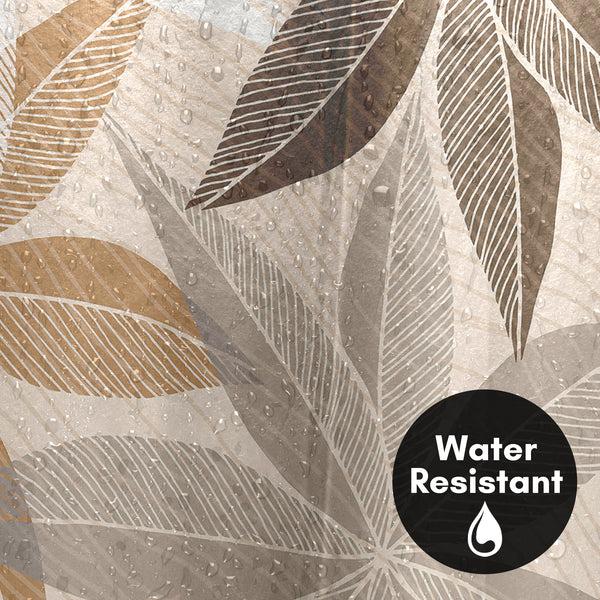 Americanflat 71x74 Shower Curtain With 12 Metal Grommets | Neutral Tropical Design – Americanflat