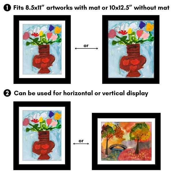Americanflat Americanflat Kids Art Frame With Mat | Set Of 4 | Holds Up To 100 Artw