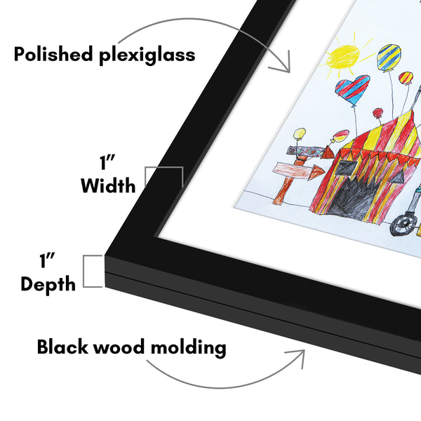 Americanflat Americanflat Kids Art Frame With Two Openings | Includes Storage